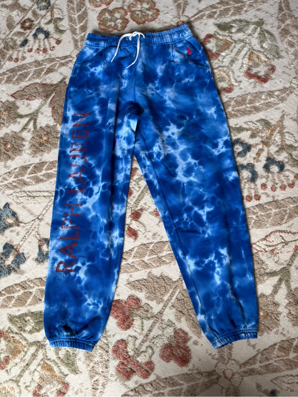 Polo by Ralph Lauren Blue Tie-Dye Jogger Sweatpants